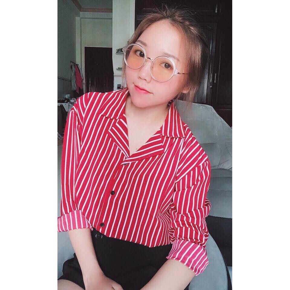 Áo sơ mi sọc tay dài nam nữ
