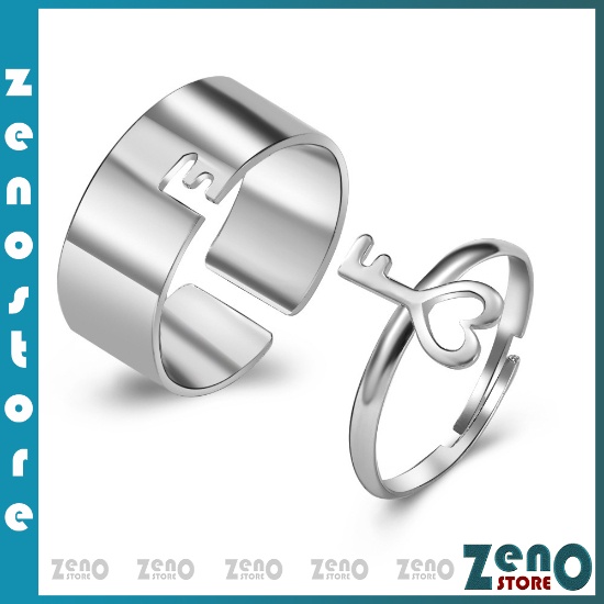 Nhẫn cặp chìa khóa ổ khóa N10, chất liệu hợp kim không gỉ