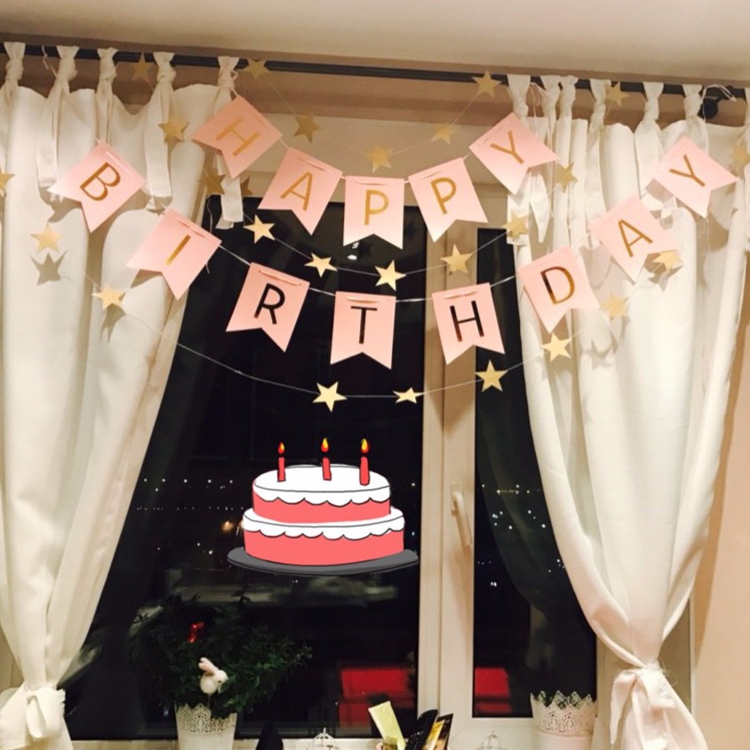 Dây treo trang trí tiệc sinh nhật in chữ &quot;BIRTHDAY&quot;