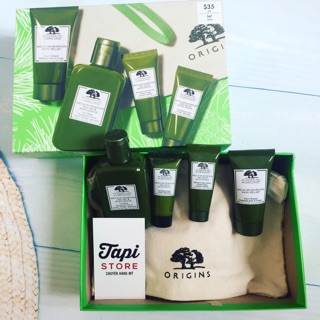 Set dưỡng da Origins Ready, Set, Relief Set Mega-Mushroom™ Skin Relief & Resilience Regimen