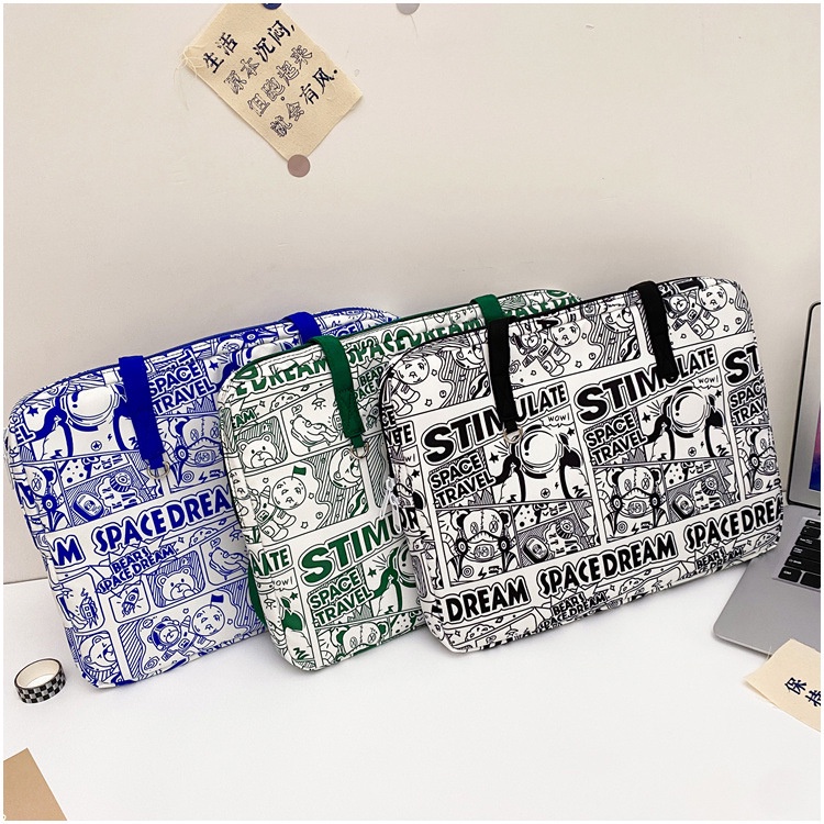 Túi Đeo Vai Đựng Máy Tính Bảng 11-Inch 13-Inch 14-Inch 2022 Họa Tiết Hoạt Hình Graffiti