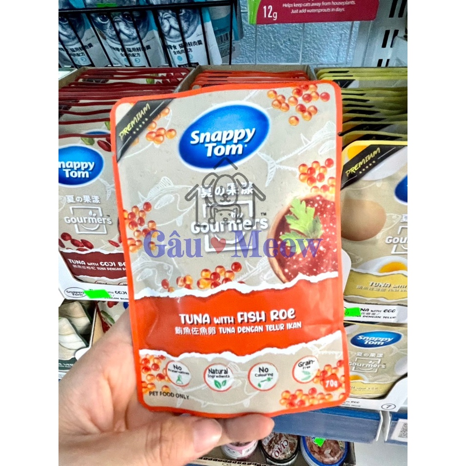 Pate Snappy Tom Cá Ngừ & Trái Cây cao cấp Cho Mèo 70g 8 vị giàu chất xơ nhiều topping giúp mèo ăn ngon miệng