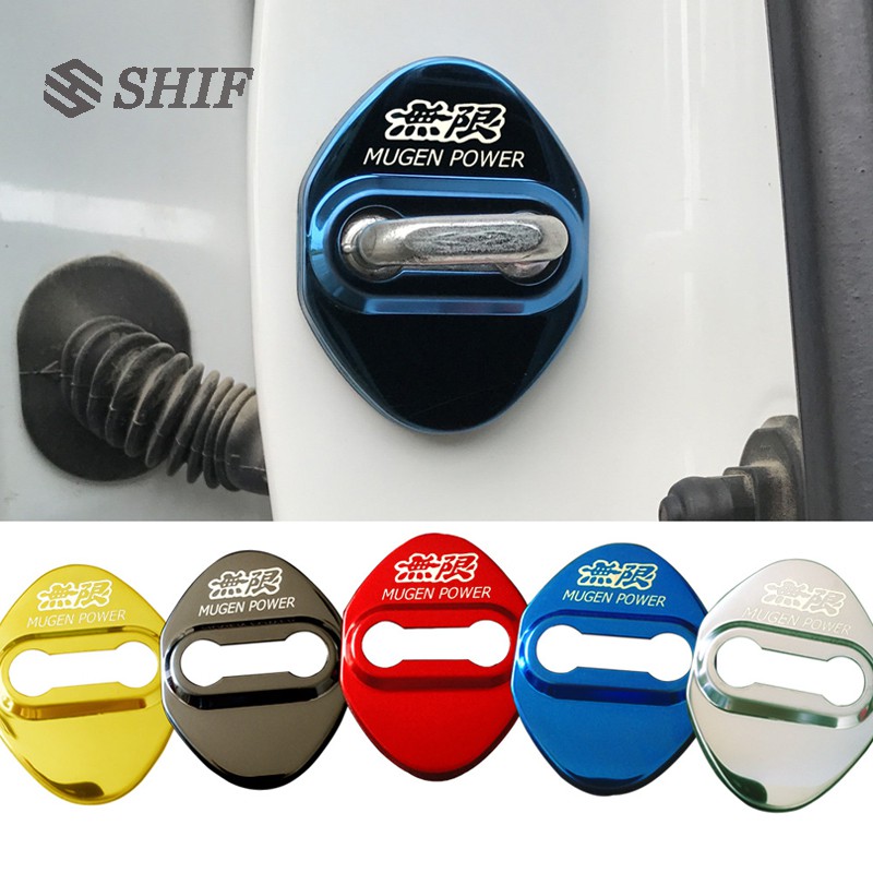 Tấm bảo vệ khóa cửa ô tô MUGEN POWER không gỉ Honda