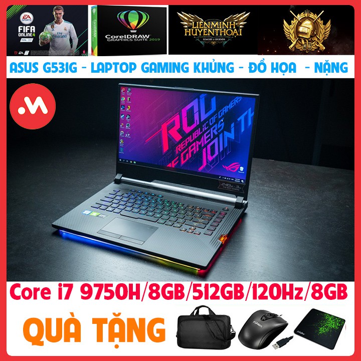 Laptop Asus ROG Strix G531G Core i7 9750H, Laptop cũ Gaming khủng và đồ họa Nặng - Hàng nhập khẩu USA