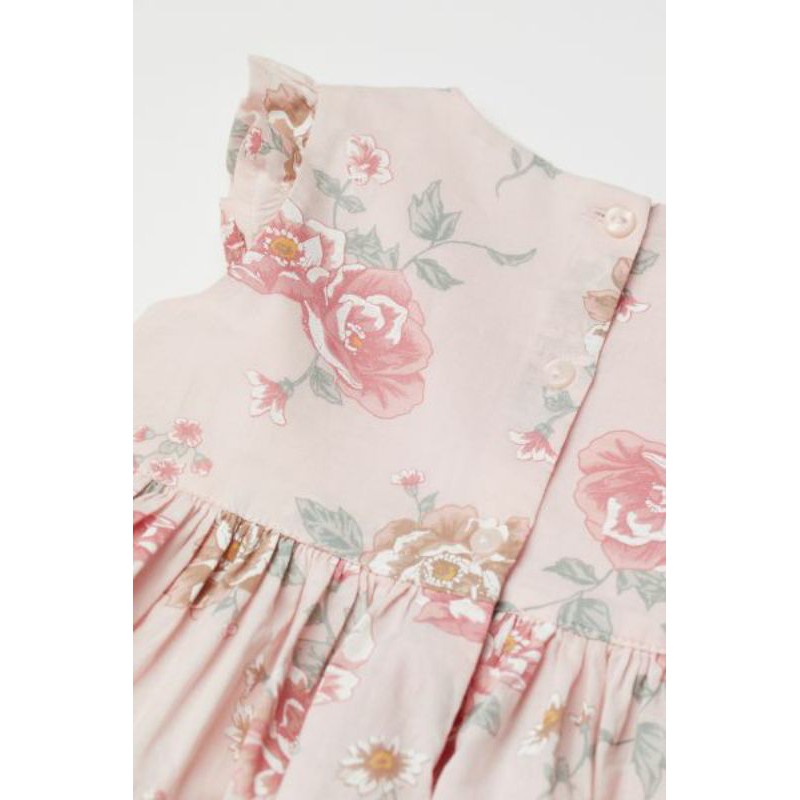Váy hoa hồng xinh xắn cho bé gái H.M UK A.uth size 6/9m đến 3/4y