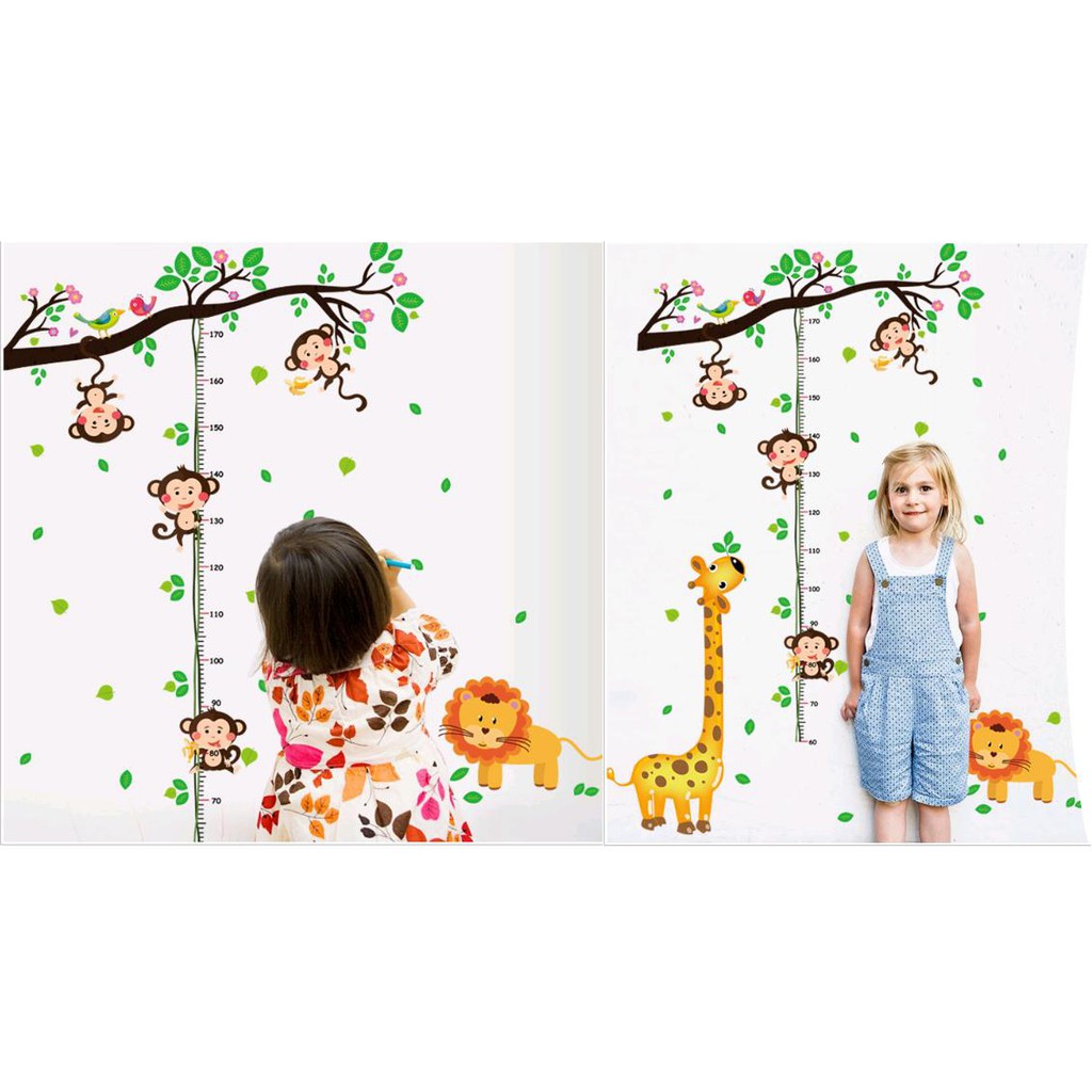 Decal Dán Tường Đo Chiều Cao Khỉ Con SK9128 | BigBuy360 - bigbuy360.vn