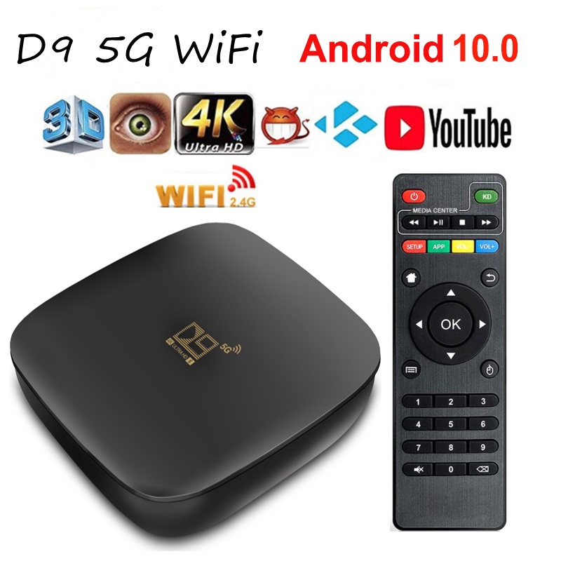 GOOGLE Bộ Tv Box Thông Minh Amlogic S905W 5g Wifi 1gb 8gb Hd 3d 2.4g Wifi Chất Lượng Cao Kèm Phụ Kiện