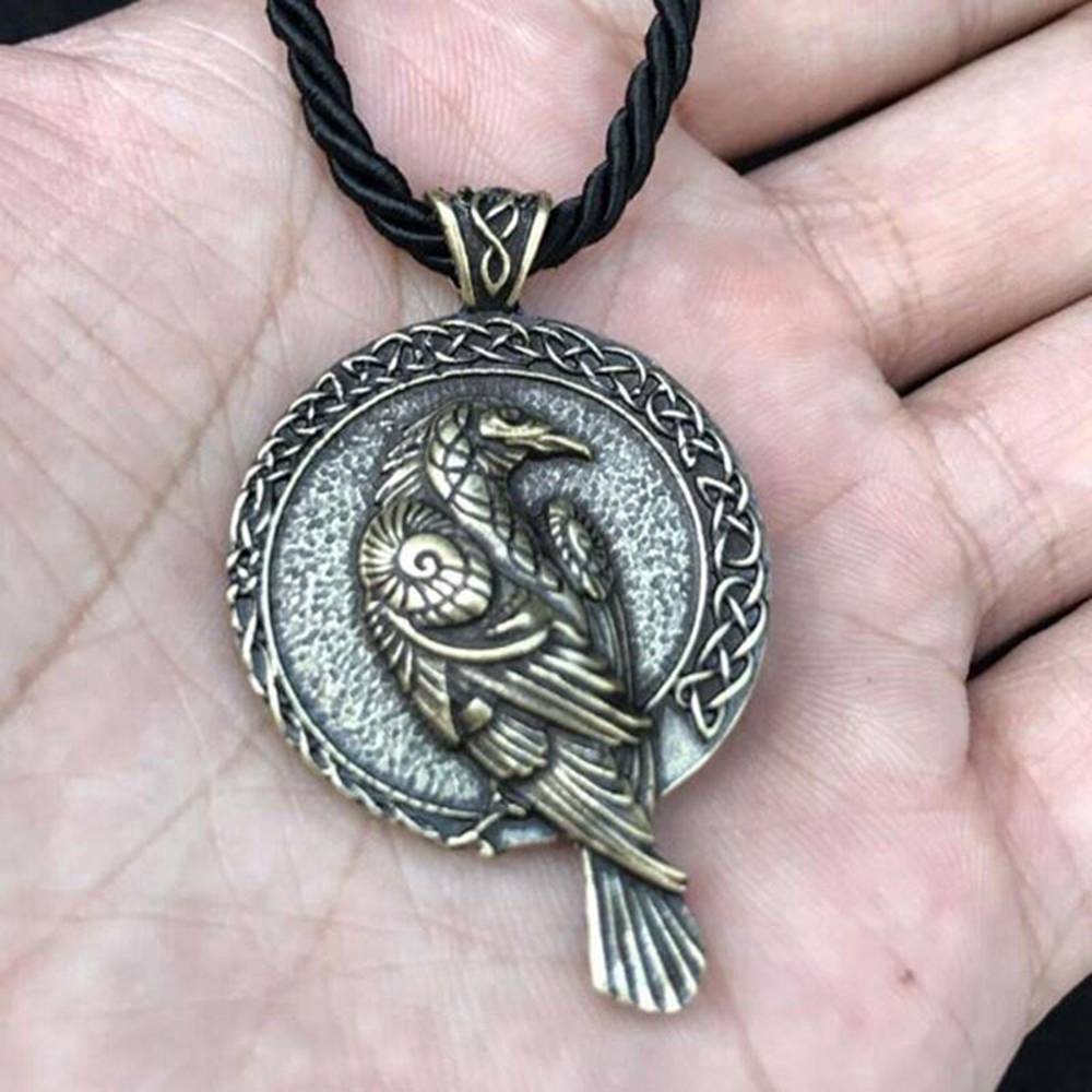 1 chiếc Norse Amulet Viking Raven Mặt dây chuyền Black Bird Celt Crow Vòng cổ nam Mặt dây chuyền Trang sức Thời trang