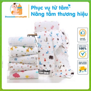 Khăn tắm xô cho bé 6 lớp, khăn cao cấp siêu mềm, thấm hút dày dặn