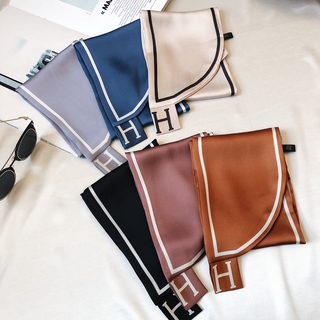 Khăn Quàng Cổ Lụa In Chữ H 1-20 # Cho Nữ WJ1091