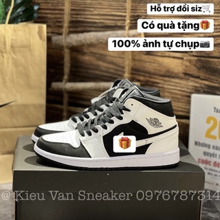 Giày Sneaker Trắng Đen Cao Cổ Panda Tặng Tất
