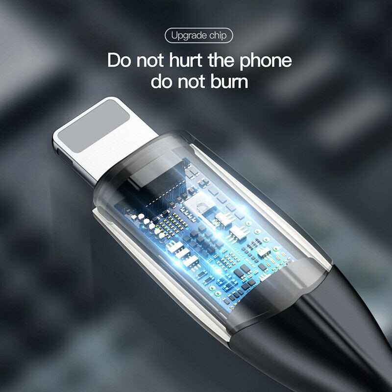 Cáp sạc nhanh IP- Cáp Baseus-Siêu bền-Chống Gẫy Đứt-Có Đèn LED-Bảo hành 12 tháng.