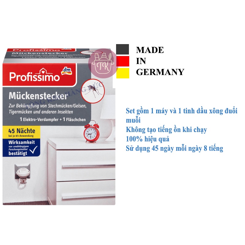 TINH DẦU CẮM ĐIỆN ĐUỔI MUỖI PROFISSIMO-NỘI ĐỊA ĐỨC