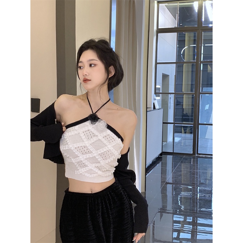 Cocory vn Áo Croptop Trễ Vai Thiết Kế Khoét Cổ Quyến Rũ