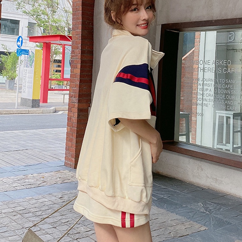 IELGY Bộ Áo cardigan Ngắn Tay + Chân Váy Phong Cách Thể Thao Thời Trang Hàn Quốc Cho Nữ [Đặt Hàng Riêng Biệt]