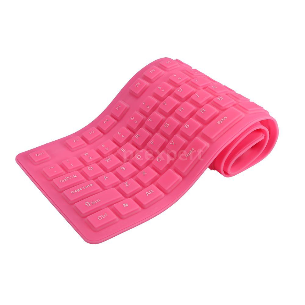 Bàn Phím Silicone Linh Hoạt 108 Phím Chống Nước Chống Bụi Có Thể Gập Lại Cho Laptop