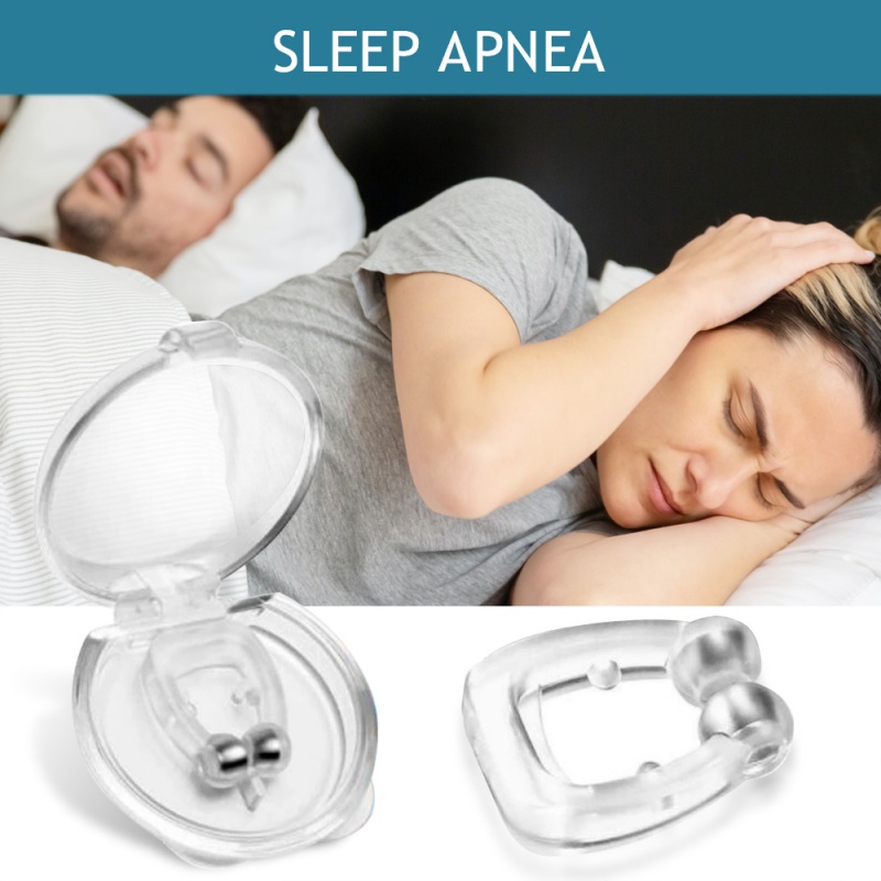 Dụng cụ kẹp mũi HdoorLink chống ngáy ngủ bằng silicone từ tính chăm sóc sức khỏe