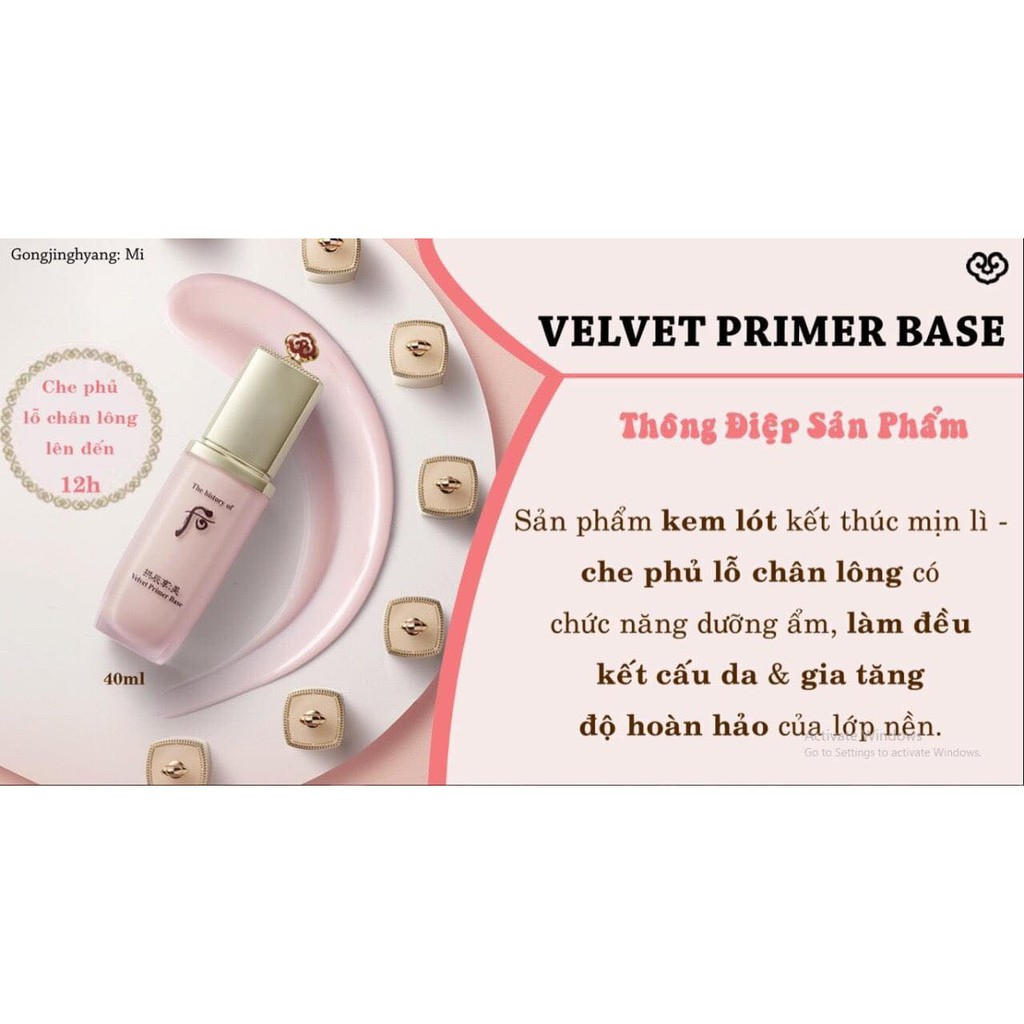 10 gói kem lót Whoo Velvet Prime base | WebRaoVat - webraovat.net.vn