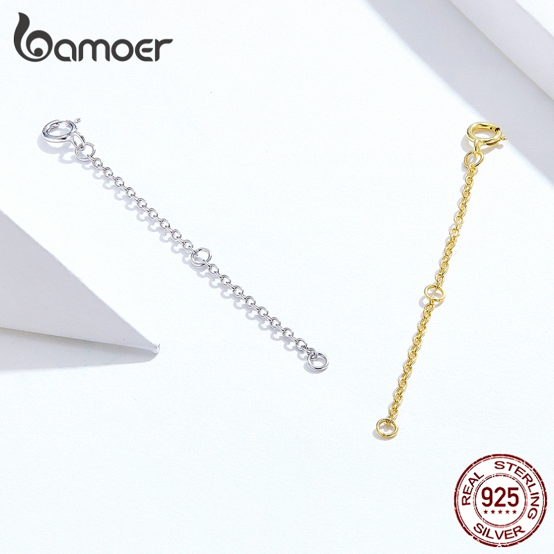 BAMOER Đầu Nối Mở Rộng Vòng cổ Bằng Bạc 925 Cao Cấp