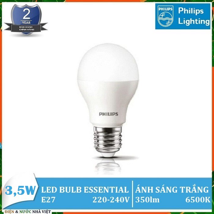 BÓNG ĐÈN PHILIPS LEDBULB ESSENTIAL 3W & 5W & 7W & 9W & 11W E27 A60 ( TIẾT KIỆM ĐIỆN - ÁNH SÁNG TRẮNG & VÀNG ) | BigBuy360 - bigbuy360.vn