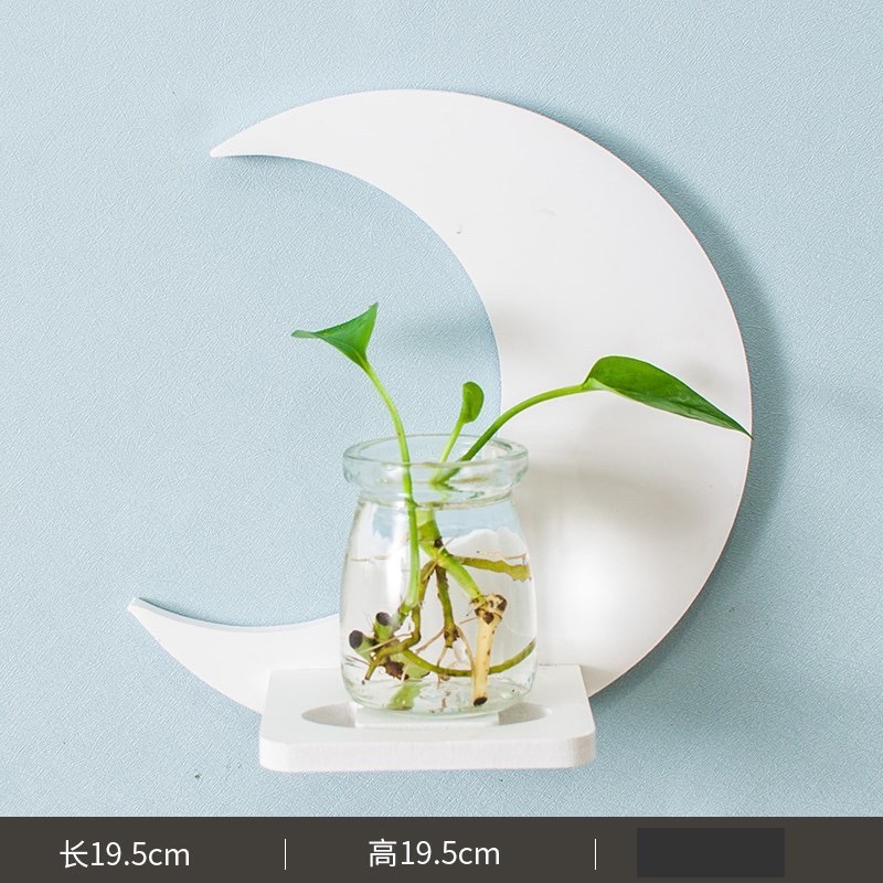 Kệ Dán Tường Hình Trăng Sao Decor Nhà Cửa Đựng Đồ Trang Trí