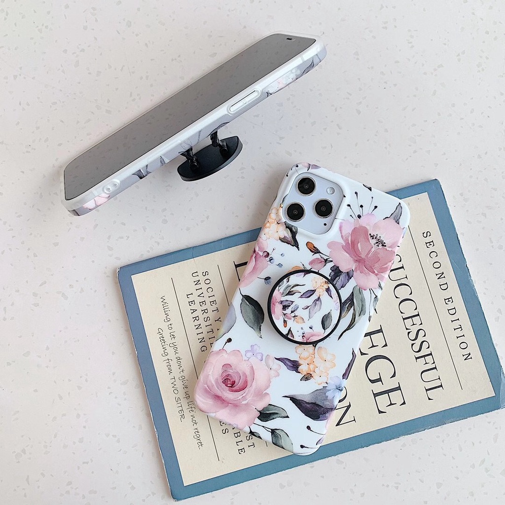 Ốp Lưng Hoa Lá Vintage Vỏ Bọc Sang Trọng Cá Tính Thời Trang Cho Điện Thoại iP X XS 11 12 13 Pro Max - Minh An Saigon