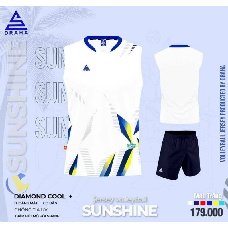 BỘ QUẦN ÁO BÓNG CHUYỀN NAM NỮ SUNSHINE -  SÁT NÁCH