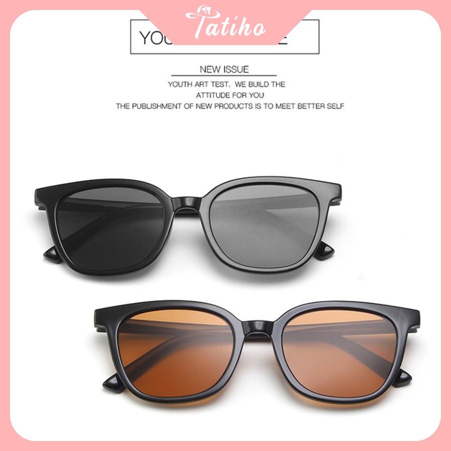 Kính Mát (Kính Râm) Hình Vuông Gọng Nhựa Phong Cách Hàn Quốc - Tatiho - Mã MK036