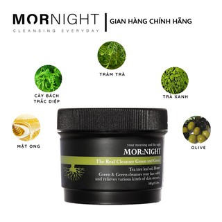 Sữa rửa mặt trà xanh MORNIGHT, dành cho da dầu, da mụn, không gây khô da, không chứa chất bảo quản, paraben - 100G