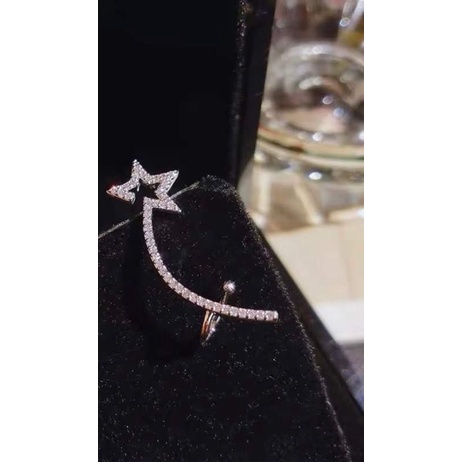 bông tai kẹp vành, khuyên tai móc vành tai hình ngôi sao xẹt phong cách hàn quốc