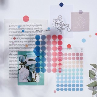 Set 3 tấm sticker chấm bi cute trang trí sổ tay lưu niệm, bullet journal,..
