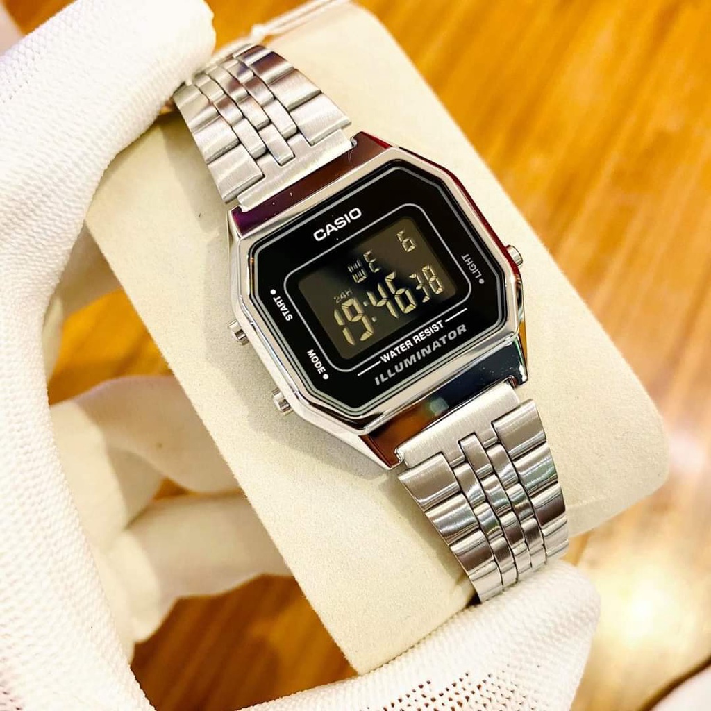 Đồng hồ nữ Casio LA680WA-1BDF dây đeo thép không gỉ cổ điển , sang trọng , đẳng cấp-CHILLER_STORE