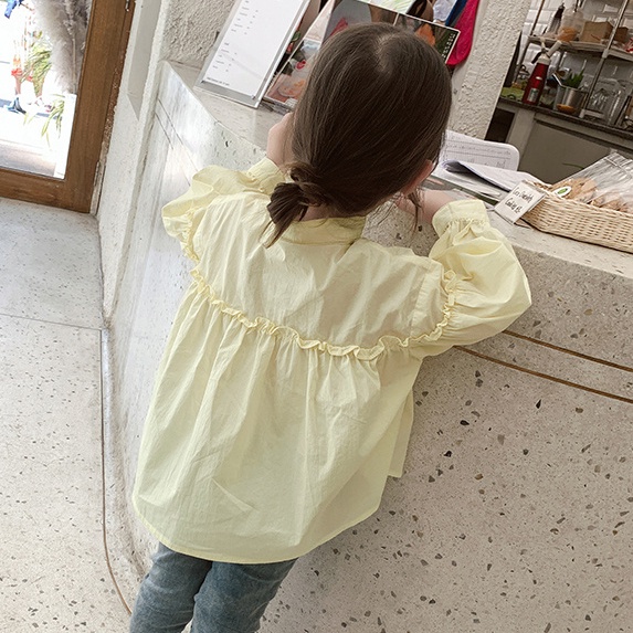Áo Blouse Cô Gái Hàn Quốc Mới Cơ Bản Học Viện