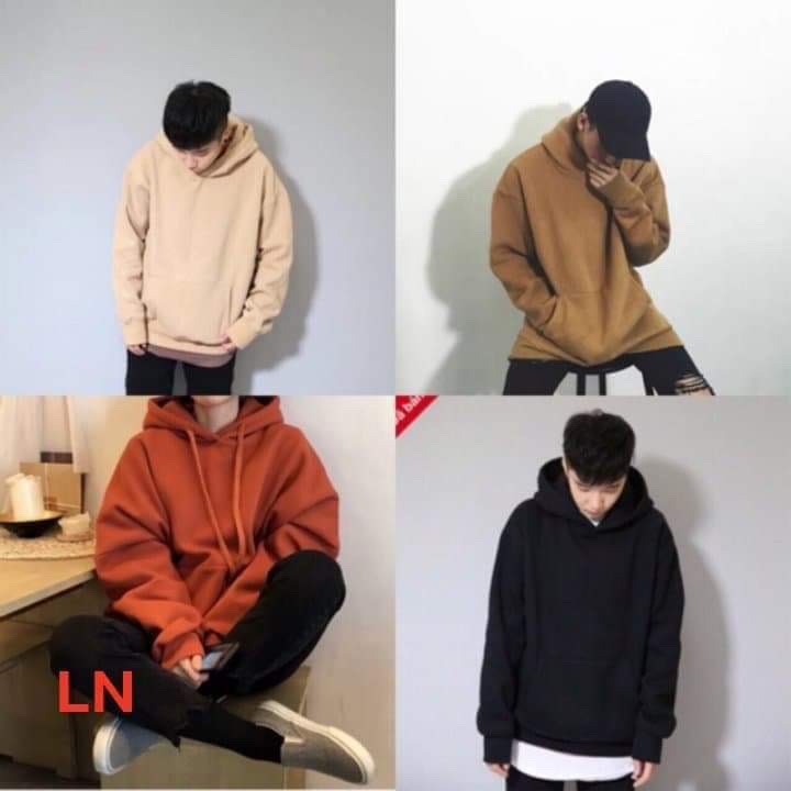 [FREESHIP ĐƠN TỪ 50K] Áo hoodie trơn nỉ bông LNG1119