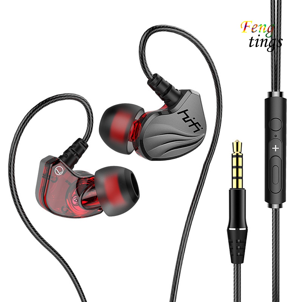 Tai Nghe Nhét Tai Thể Thao 6d 4 Lõi Kép 3.5mm Hifi