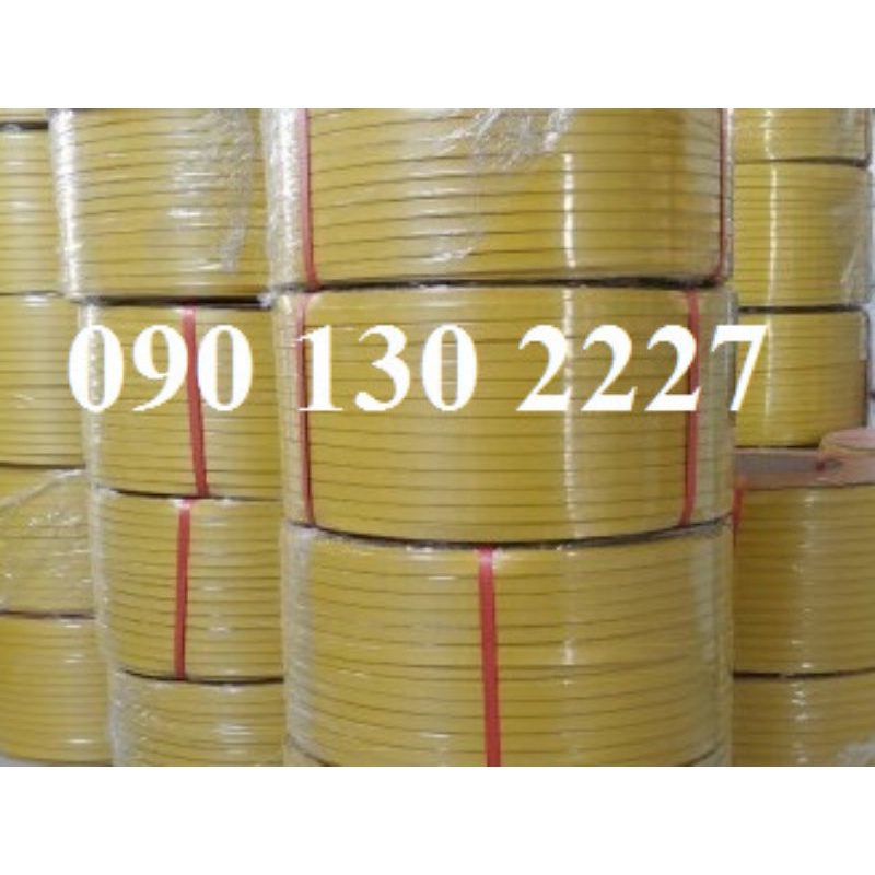 Dây đai nhựa PP buộc hàng 12mm / 15mm màu vàng ( 1 cuộn ~ 10 kg)