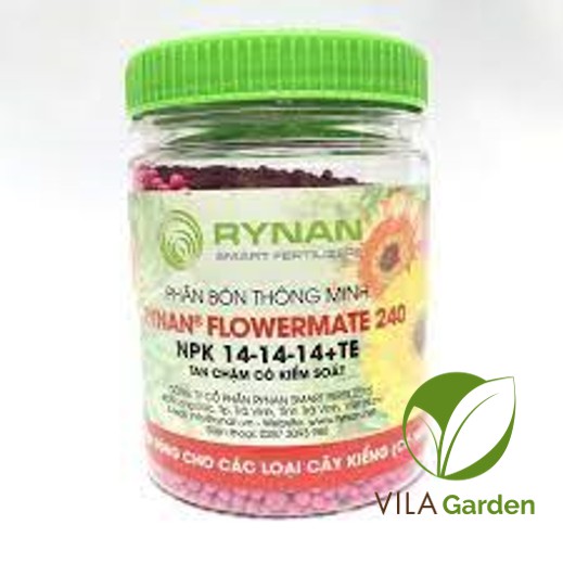 Phân Bón RYNAN 240 lọ 150g, Phân Tan Chậm Thông Minh NPK 14-14-14+TE