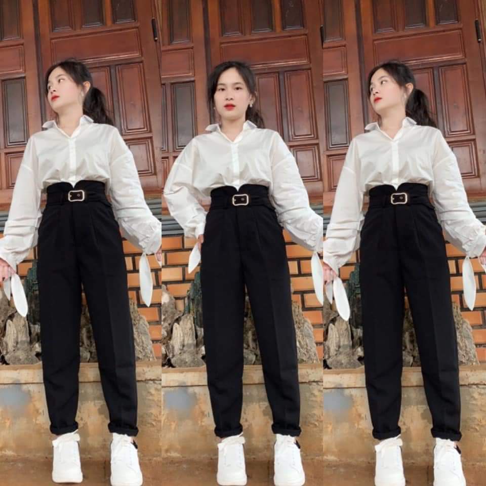 (35-73kg) quần khoen vuông-QUẦN TÂY,  QUẦN BAGGY TÂY ĐI HỌC, ĐI LÀM CẠP SIÊU CAO