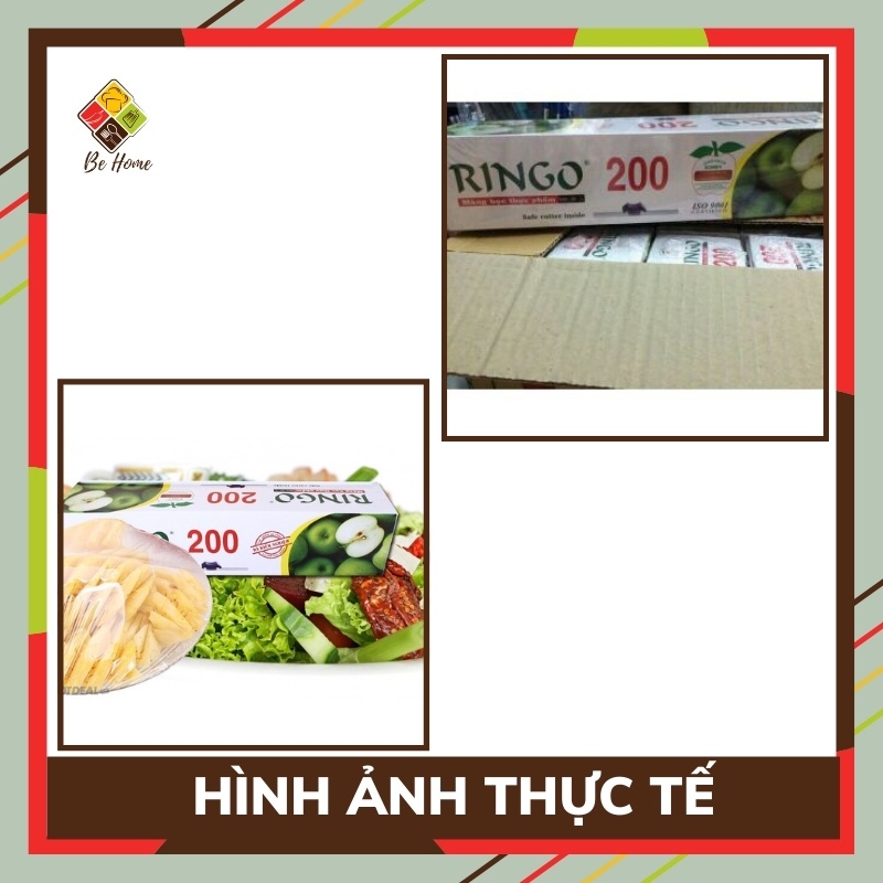 Màng Bọc Thực Phẩm Có Lưỡi Cắt Ringo BEHOME Màng Bọc Thức Ăn Co Dãn 80mx30cm Siêu Bền Đảm Bảo An Toàn [RINGO200]