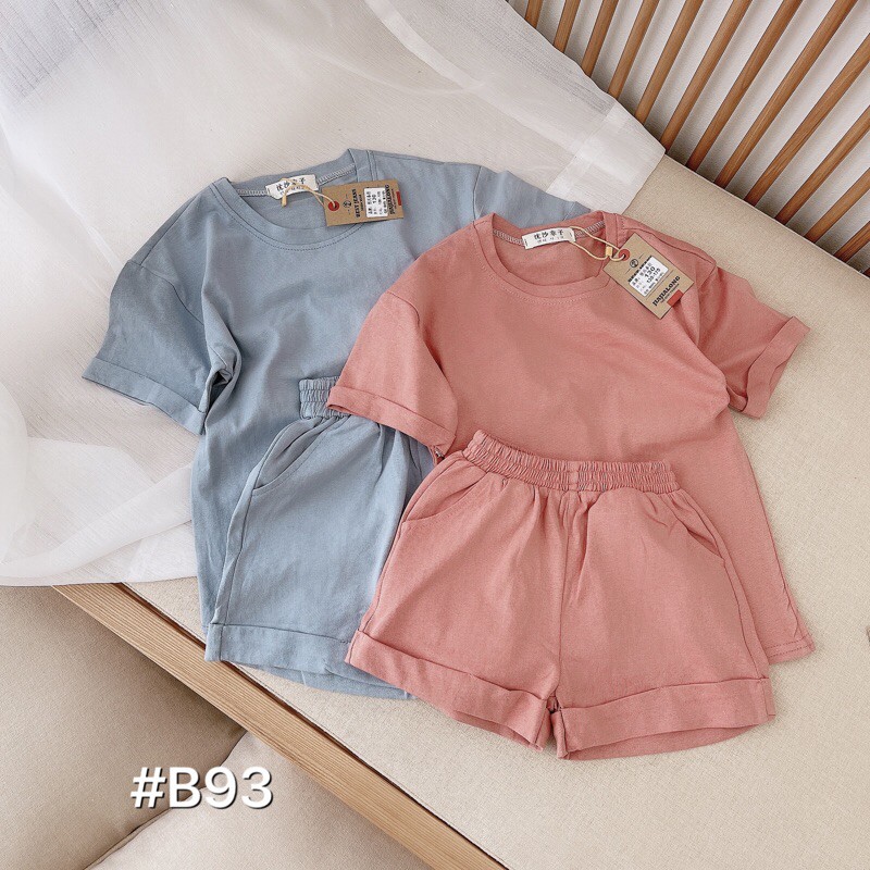 BỘ COTTON TRƠN S130-170 CHO BÉ B93