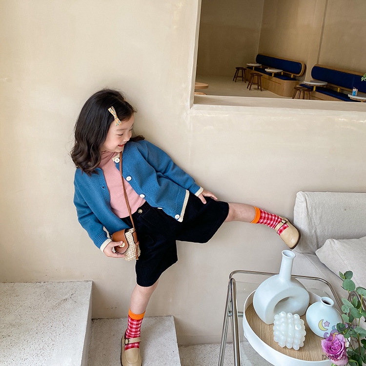 Quần Dài Vải Nhung Phong Cách Hàn Quốc Cho Bé Gái