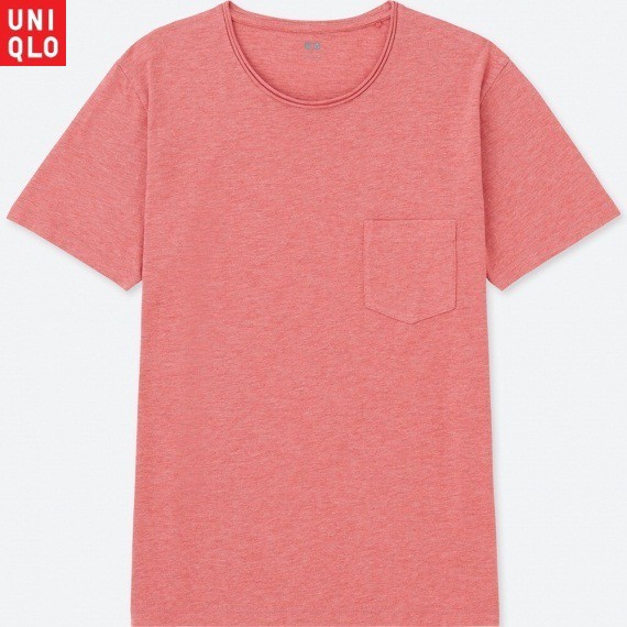 Áo thun nam Uniqlo 100% Supima cotton - cổ tròn có túi  (LIGHT18)