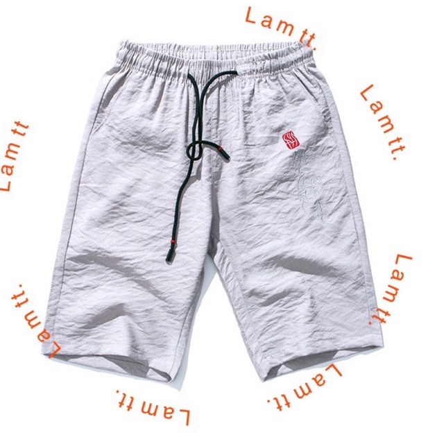 Quần Short đùi dài Đũi Nam