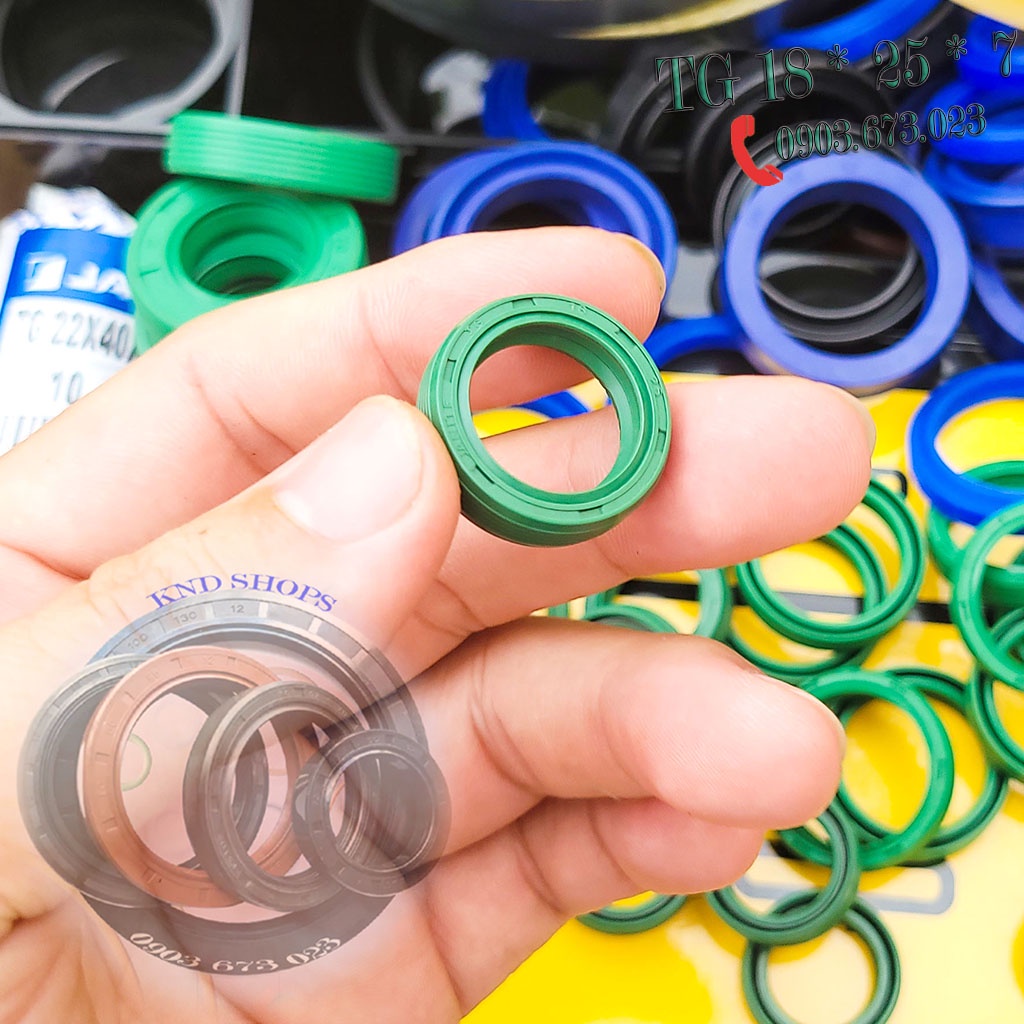 Phốt chặn dầu  và chặn bụi trục cơ máy rửa xe mini TG 18*25 , phụ tùng xe máy và máy bơm nước | KND Shops