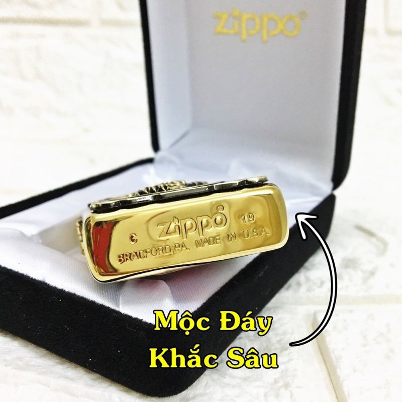 phụ kiện zippo đồng thau khắc hình tỳ hưu