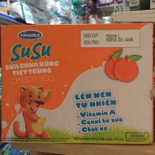 Sữa chua Susu Vinamilk chai 80ml hương cam, dâu, nho táo