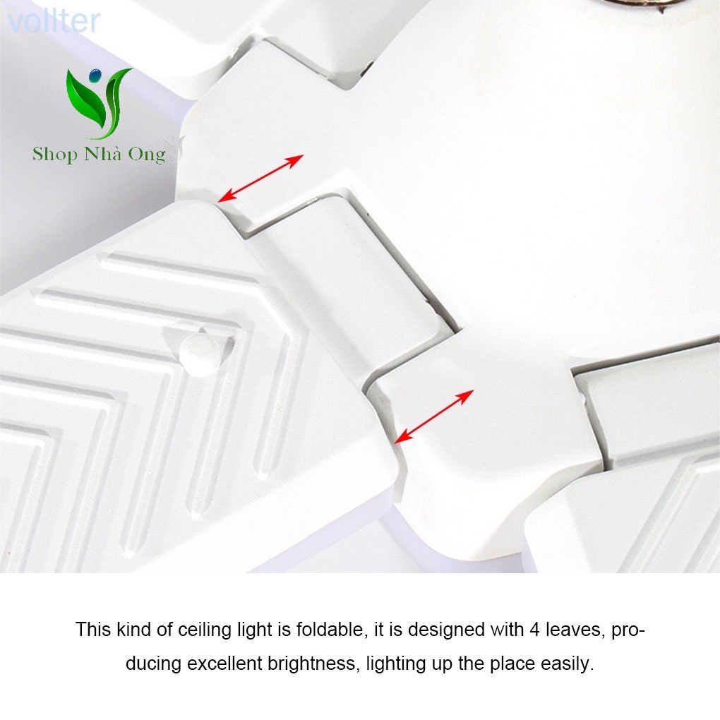 Bóng đèn LED cánh quạt xếp ánh sáng trắng - 45W / 75W siêu sáng (3 cánh hoặc 4 cánh tùy chọn - bảo hành 6 tháng)