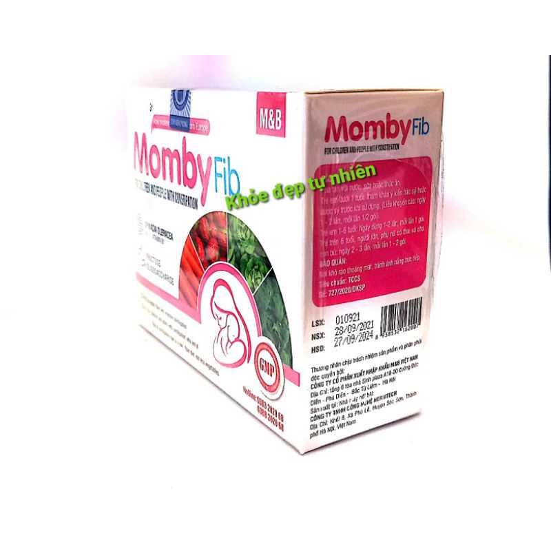🍀🍀 Cốm MOMBYFIB Hồng - Cốm vi sinh MOMBY FIB Hồng chống táo bón cho mẹ và bé