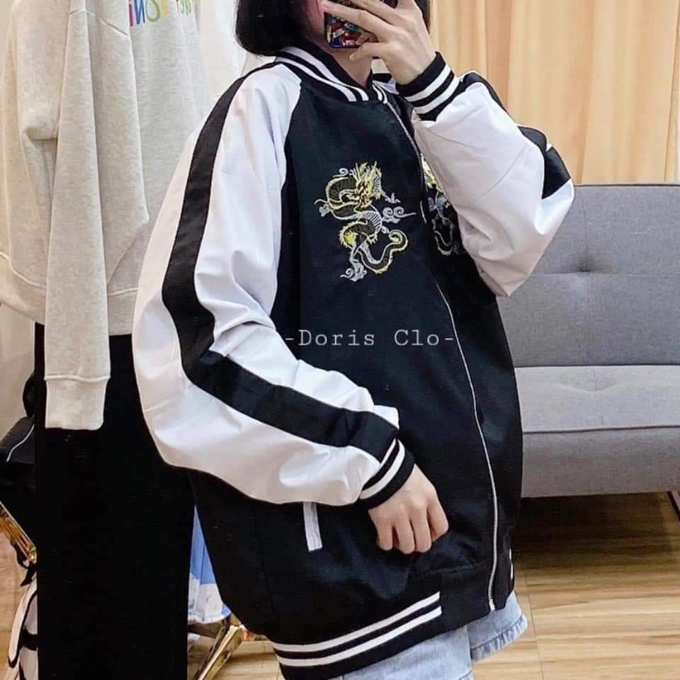 Áo khoác nam nữ unisex 2 lớp chống nắng chống nước Phiên bản Siêu đẹp thêu hình Rồng - ZADOLA FASHION