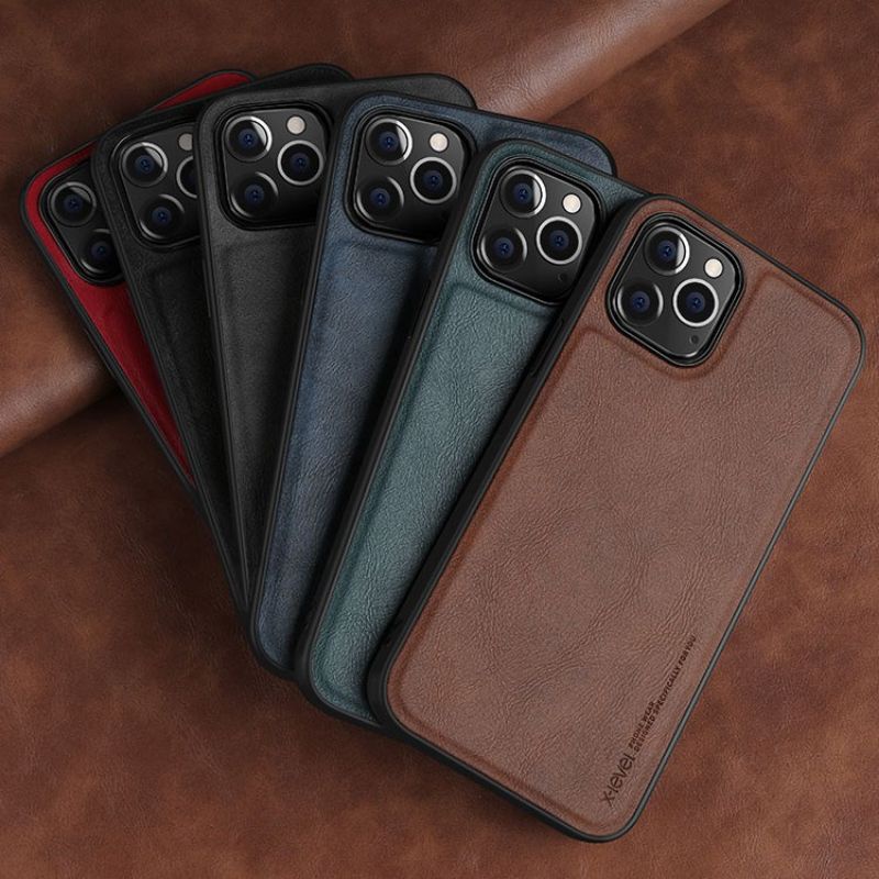 Ốp lưng X-Level da PU IPhone 13 Mini, 13, 13 Pro, 13 Pro Max viền dẻo chống sốc chính hãng